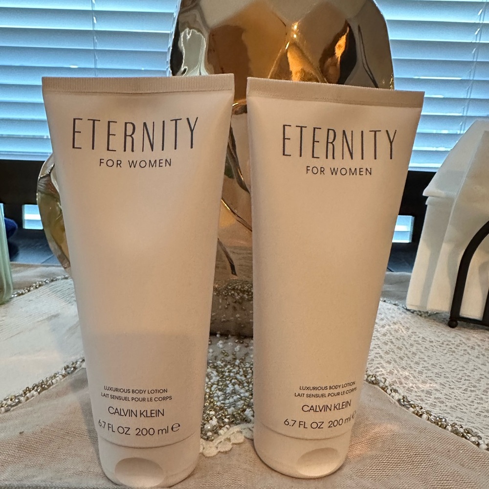 Eternity for women 6 oz Luxurious Body Lotion. Authentic and Set of Two